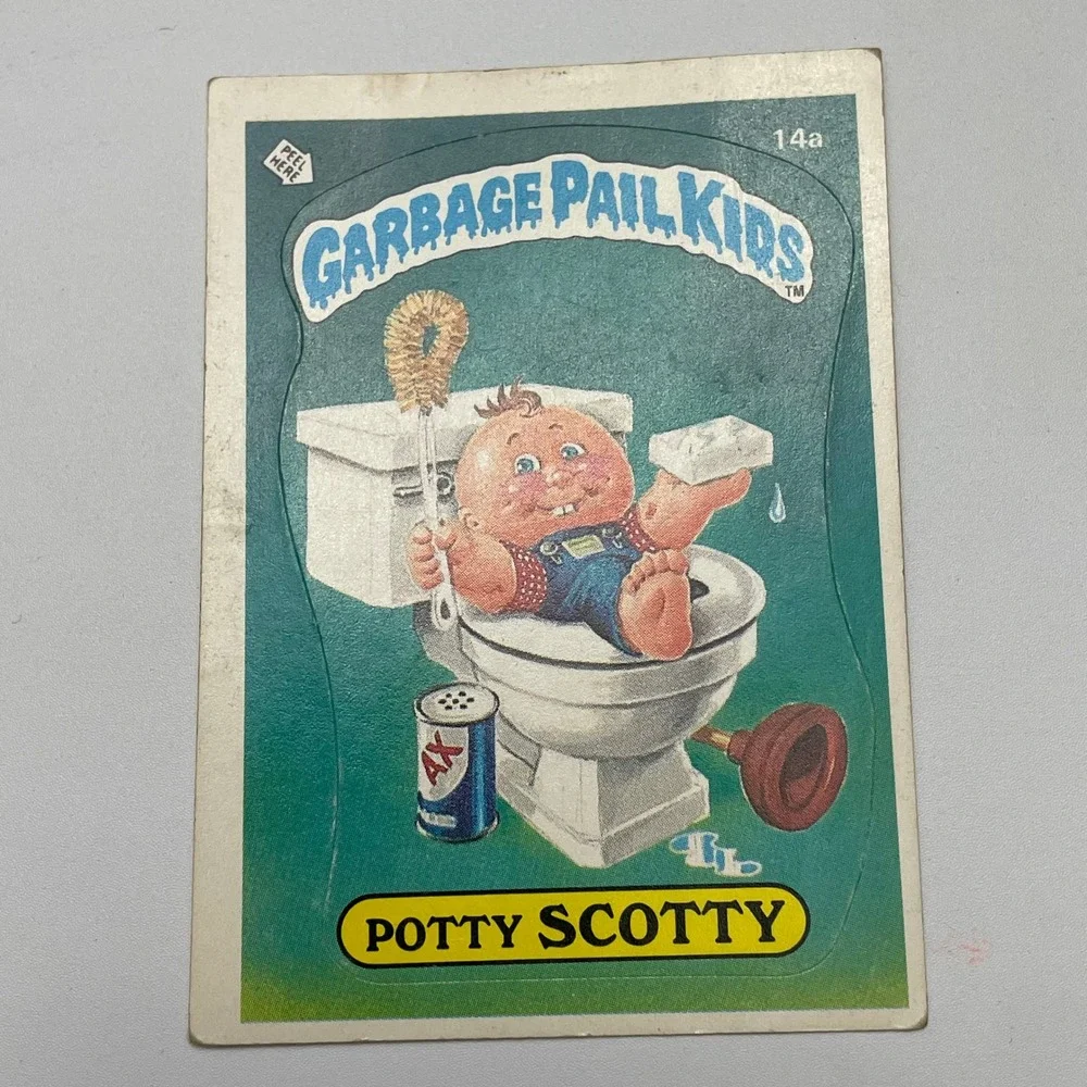 1985 Topps Garbage Pail Kids Series 1 Potty Scotty 14a Vintage Trading Card